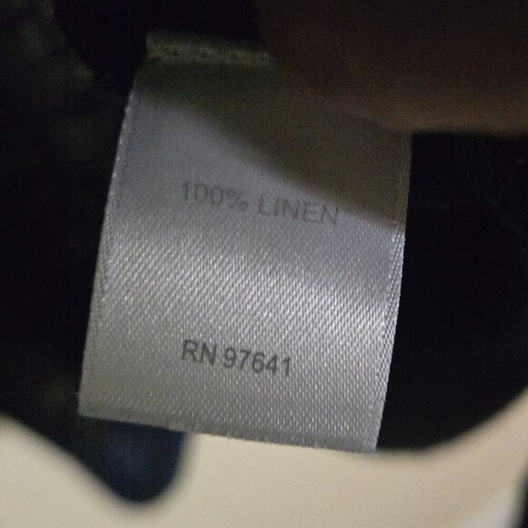 J. Jill Love Linen Long Line Open Front Navy 100% Linen Lightweight Cardigan Swe - Picture 5 of 5